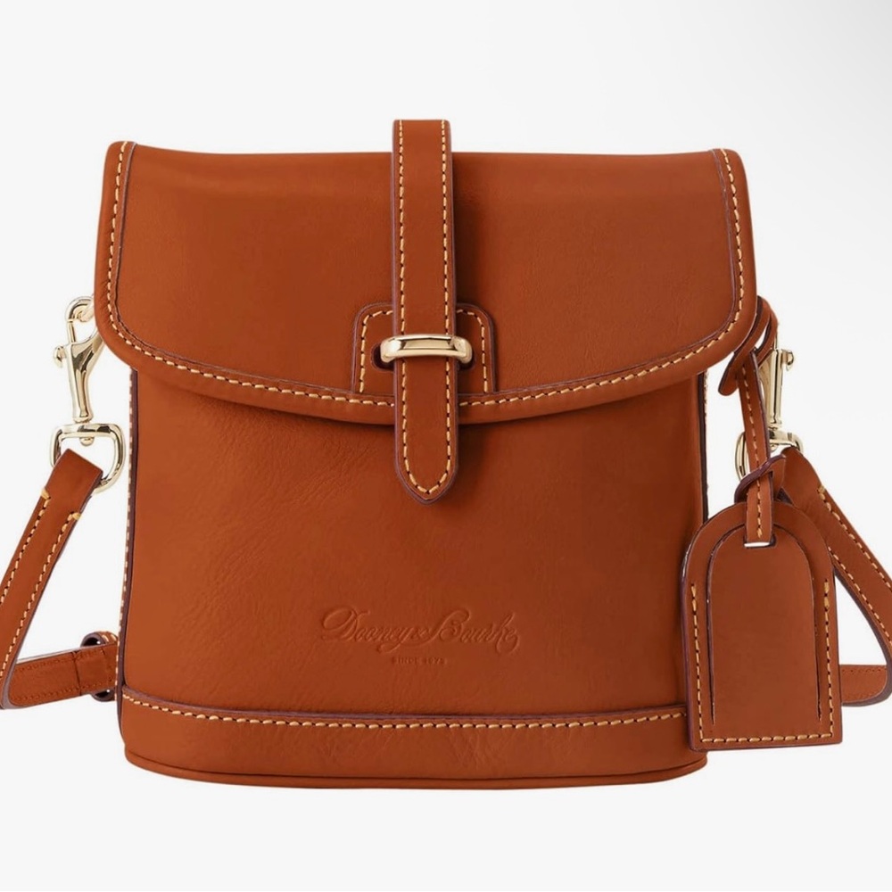 Dooney & Bourke Rich Brown Leather Crossbody Bag - Picture 13 of 14